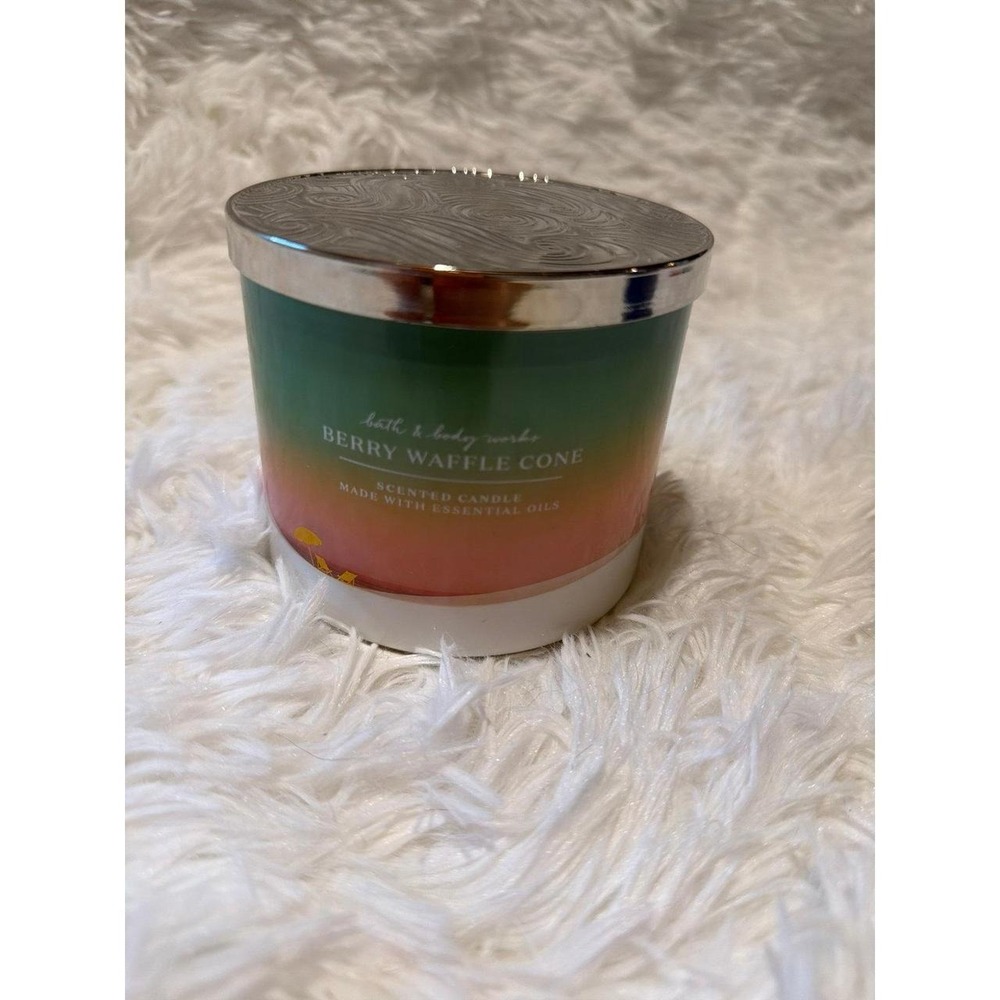 berry waffle cone candle 3 wick bath and body works